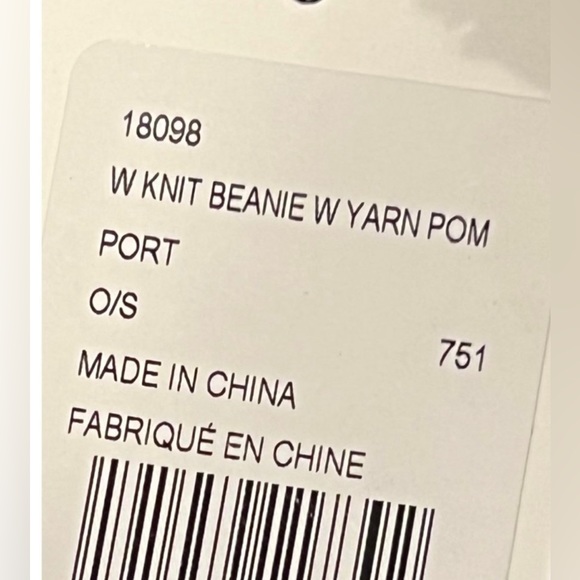 NWT UGG Yarn Pompom Knit Beanie IN PORT (O/S) - Picture 8 of 9